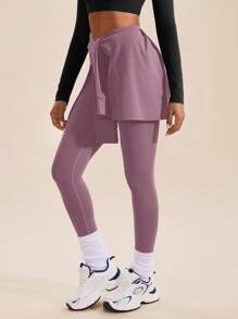 VARSITIE 系带衬衫和修身休闲日常女式运动紧身裤