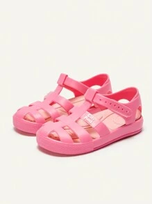 Cozy Pixies 1 Par de Sandálias Planas Macias para Praia, Versáteis e Elegantes, com Cristais Rosas, para Bebê, Primavera/Verão - Rosa chiclete - Visão 5