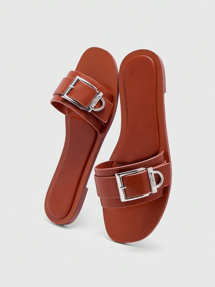 CUCCOO BIZCHIC Women's Adjustable Buckle Design Fashionable Casual Flat Sandals Spring Shoes Spring Break Easter