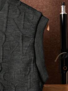 SHEIN 2pcs/Set Tween Boy Tween Letter Print Crew Neck Tank Top And Shorts Set - Dark Grey - View 4