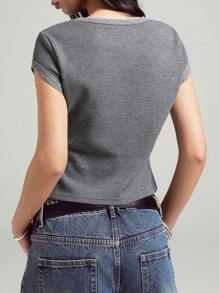 LYSMO Unisex Relaxed Fit Faded Gray T-Shirt- Spring/Summer Vacation-2025New Arrival