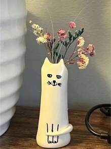 Joivida 1 件创意趣味卡通猫树脂小猫花瓶、多肉花盆、家庭桌面装饰小饰品，非常适合客厅、卧室、办公桌、婚礼、送给男朋友/女朋友的异想天开的礼物，采用别致的设计，打造温馨家居、拉玛舒适家居、母亲节礼物、民宿装饰、派对用途、高端咖啡厅用品 - 查看 4
