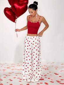 Flirla 女士情人节浪漫心形修身设计长裤