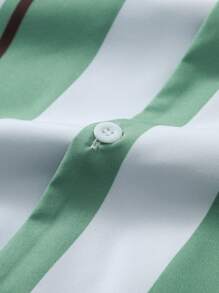 Manfinity Homme 2pcs/Set Men's Simple Casual Short Sleeve Top And Shorts - Green - View 6