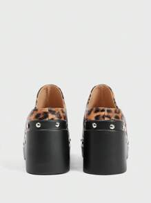 Sugerpunk Women's Black Back Strap Wooden Clogs Platform Slingback Shoes Spring Shoes - Brown - View 4