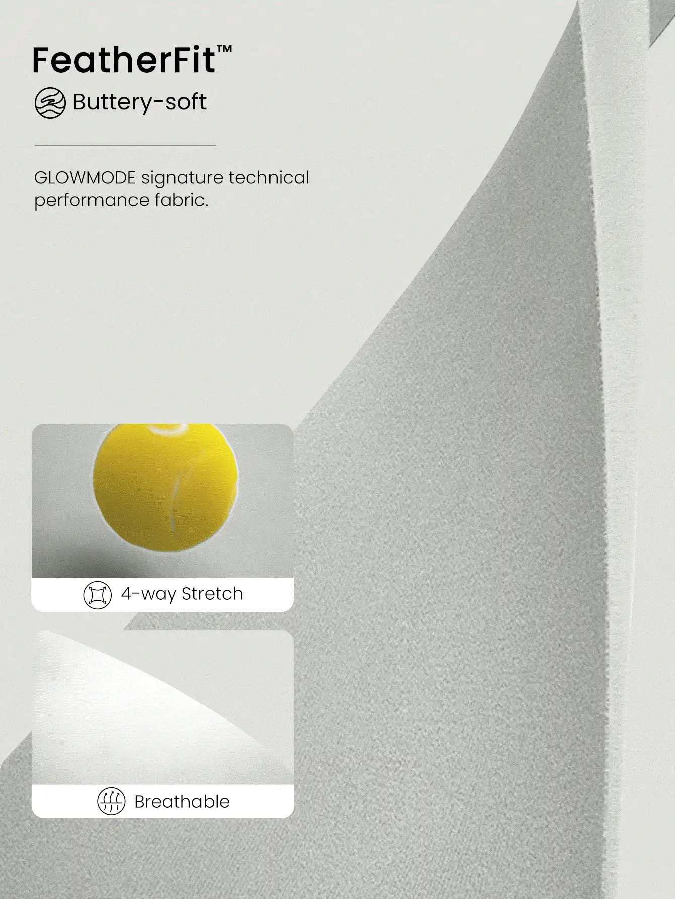 GLOWMODE 31" FeatherFit™ Crossover Waist Mega Flared Leggings Pants Low Impact Yoga Daily - Light Grey - View 6