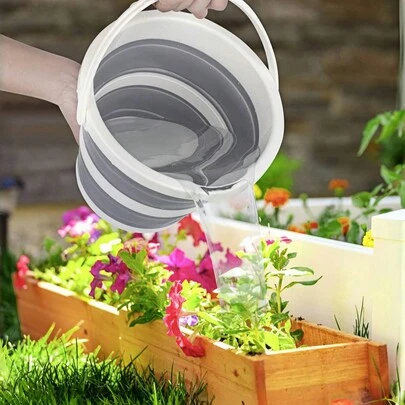 1PC Foldable Multi-Purpose Bucket With Handle - Portable Collapsible Washtub For Foot Soaking, Car Washing, Bathing, Fishing & Picnics - Lightweight Water Tank For Home, Bathroom, Garden & Outdoor Use - Space-Saving Storage Ideal For Camping, Travel, Back To School & Household Decor