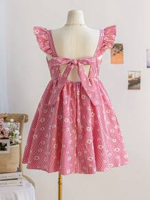 Soleia Vestido corto de manga corta con diseño de cuadros, estilo bohemio, para mujeres de talla grande, para verano