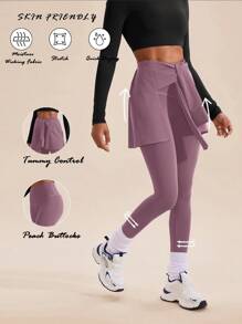 VARSITIE 系带衬衫和修身休闲日常女式运动紧身裤