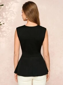 SHEIN Clasi Women's Elegant 3D Floral Decor Waist Cinching Camisole, Fairycore,Wedding Guest