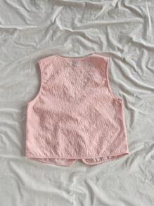 Soleia 女士休闲系带纹理面料背心 - 粉色 - 查看 2