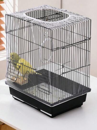 1pc Anti-Splash Shaping Mesh Cage Cover For Birds