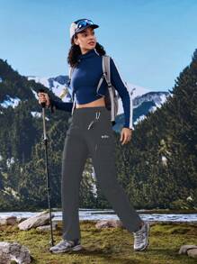 In My Nature Women's Waterproof Casual Outdoor Multi-Pocket Hiking Pants - Dark Grey - View 5