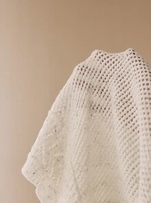 MOTF PREMIUM OPEN KNIT SLEEVELESS TOP - White - View 8