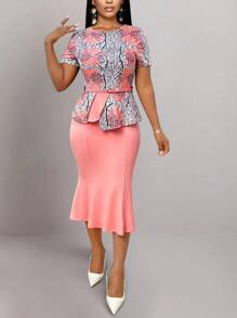 Lyxana Vestido de mujer con diseño estampado en la cintura para el Día de San Valentín