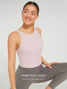 GLOWMODE Featherfit™長版運動內衣 - 藕粉色 - 查看 4