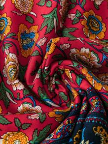 SHEIN LUNE Plus Size Women Boho Floral Print Skirt