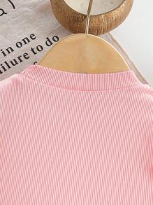 2 Pcs Baby/Baby Girl Sleeveless Bow Print Top And Long Pants Set, Summer Fashion - Pink - View 4