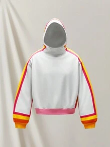 Manfinity VCAY Sudadera con capucha de manga larga y ajuste holgado casual para hombres, de punto, diaria y juvenil