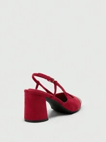 CUCCOO BIZCHIC Women's Fashion Pointed Toe High Heel Shoes For Daily Wear Spring Shoes Spring Break Easter - Burgundy - View 8