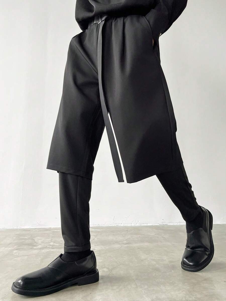 Manfinity EMRG 男士纯色宽松休闲裤带口袋