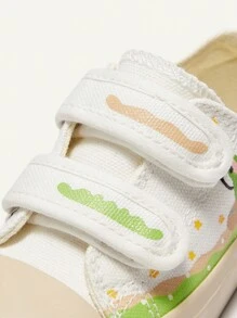 1 par de zapatos deportivos de lona, zapatillas de suela de goma casual y versátil para todo uso para bebés/niños pequeños, adecuados para primavera y verano - Beis - Ver 5