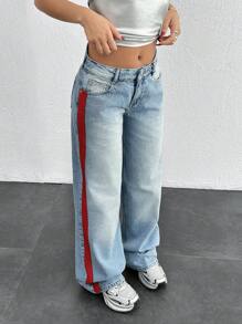 EURMUSE LOW RISE LOOSE FIT STREET STYLE JEAN