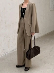DAZY 1 Set Women V-Neck Blazer & Pants Suit