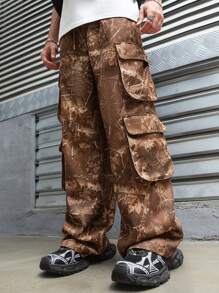 Manfinity EMRG Men's Casual Camouflage Print Cargo Pants - Multicolor - View 5