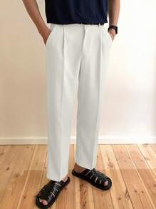 DAZY 男士休闲百搭白色西装裤，适合春季商务着装
