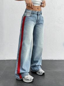 EURMUSE LOW RISE LOOSE FIT STREET STYLE JEAN