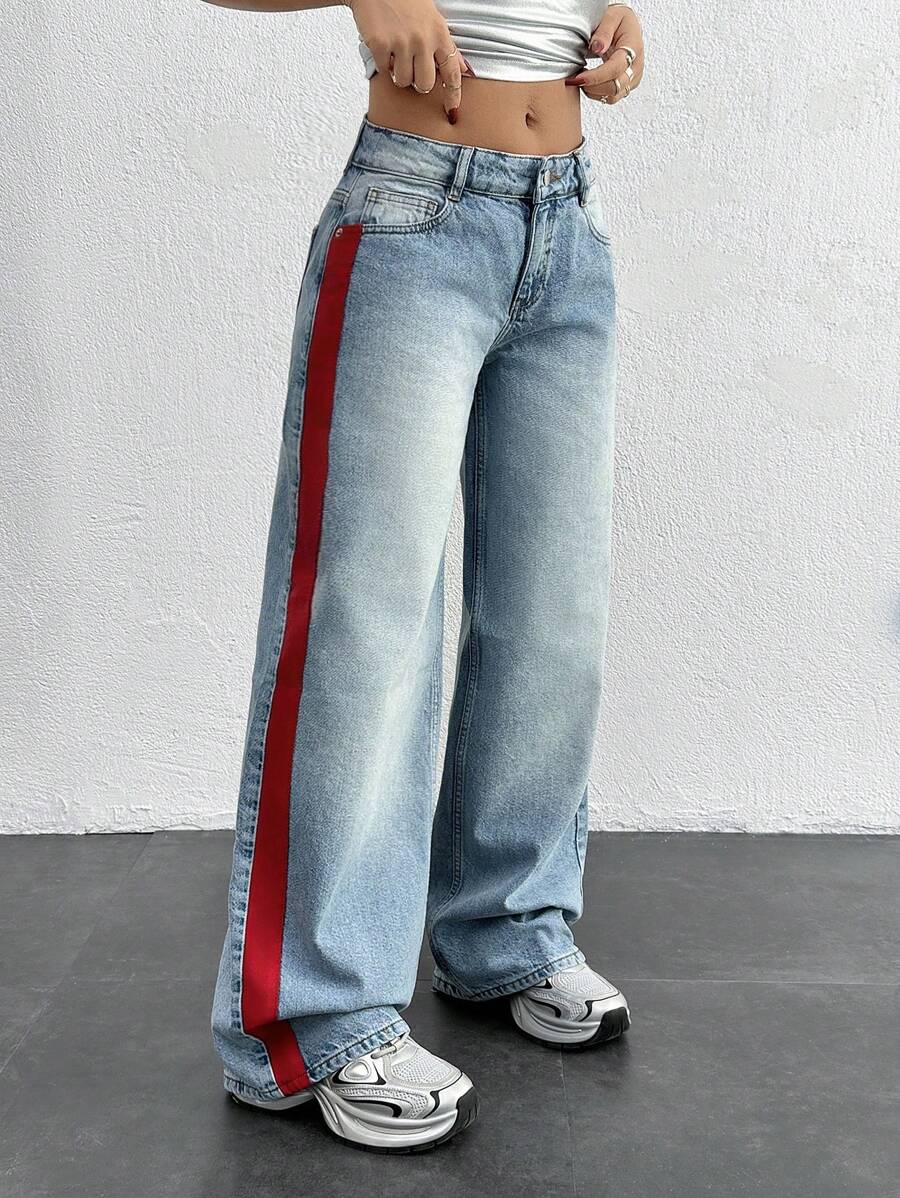 EURMUSE LOW RISE LOOSE FIT STREET STYLE JEAN