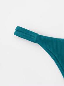 Swim Basics Solid Color Swim Bottom For Summer Beach Vacation - Teal Blue - View 5