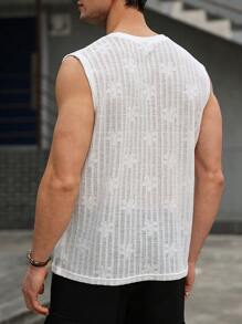 Manfinity Homme Men's Solid Color Crew Neck Sleeveless Pocket Casual Tank Top - Khaki - View 2