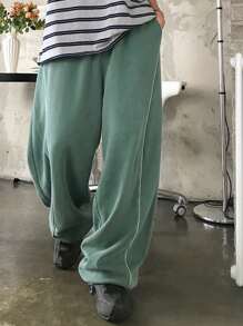 DAZY Men's Green Stripe Decorated Track Pants, All Season - Green - View 5