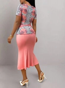 Lyxana Vestido de mujer con diseño estampado en la cintura para el Día de San Valentín