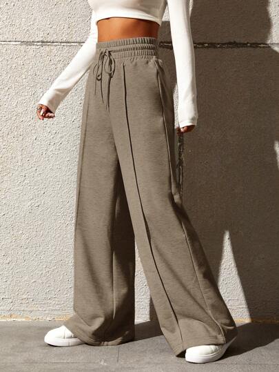 SHEIN Tall CURVE 大码女式时尚休闲宽松直筒裤