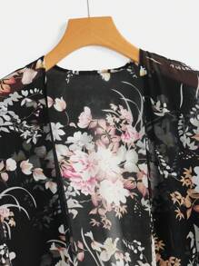 EMERY ROSE Women Floral Print Long-Length Casual Jacket