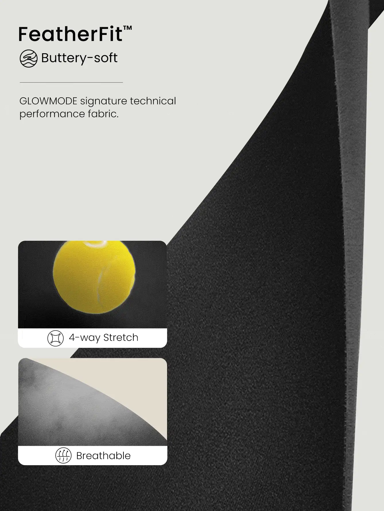 GLOWMODE 31英吋featherfit™高腰帶口袋瑜伽褲,適用於低強度運動 - 黑色 - 查看 5