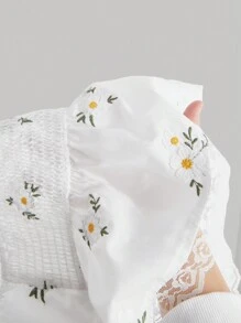 SHEIN MOD Top débardeur de style princesse avec nœud papillon central, en dentelle et style romantique pastoral. Débardeur de vacances pour femmes, à porter pour un anniversaire, la Saint-Valentin ou à la plage