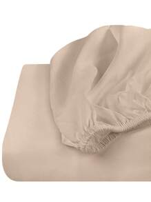 1pc Solid Color Fitted Sheet, Mattress Protector, Soft & Breathable, Fits Twin, Full, Queen, King Size Beds, Essential Bedding For Home And Dorm - Khaki - View 7