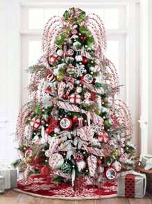 Juego de 4 piezas/8 piezas Rama de árbol artificial con baya brillante para decoración de hogar, chimenea, boda y manualidades - Multicolor - Ver 4