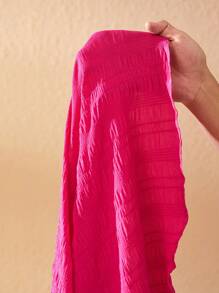 Slaydiva Robe longue de vacances couleur unie fuchsia, grande taille