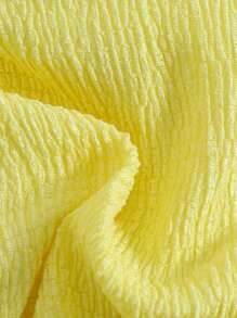 Swim SXY Damen Sommer Badeanzug Set mit einfarbigem Halsknoten, strukturiertem Gewebe, rundem Ring, sexy Bikini