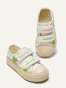 1 par de zapatos deportivos de lona, zapatillas de suela de goma casual y versátil para todo uso para bebés/niños pequeños, adecuados para primavera y verano - Beis - Ver 3