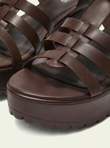 HighSole Women's High Heel Sandals, Minimalist And Fashionable For Casual/Daily Wear Spring Shoes Spring Break Easter Prom Heels For Christmas - Coffee Brown - View 3