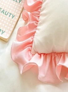 Floral Letter Pattern Bedding Set, Minimalist & Fresh For Home Use,Fall Decor,Autumn Decor,Room Decor