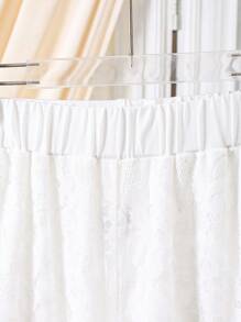 Women's White Lace Set, Elegant Fashion Casual Versatile Cute, Suitable For Spring/Summer Outfits, Matching Family Look - White - View 4