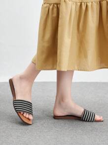 CUCCOO BIZCHIC Women's Rhinestone Design Casual Flat Sandals Spring Shoes Spring Break Easter - Black - View 5