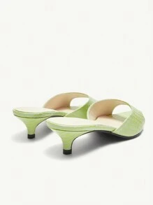 CUCCOO BIZCHIC 尖头细高跟女式多功能高跟凉鞋 - 綠色 - 查看 4
